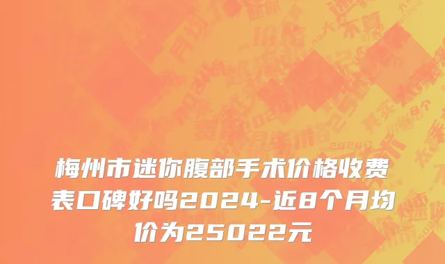 梅州市迷你腹部手术价格收费表口碑好吗2024-近8个月均价为25022元