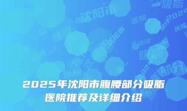 2025年沈阳市腹腰部分吸脂医院推荐及详细介绍