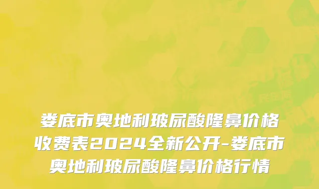 娄底市奥地利玻尿酸隆鼻价格收费表2024全新公开-娄底市奥地利玻尿酸隆鼻价格行情