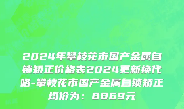 2024年攀枝花市国产金属自锁矫正价格表2024更新换代咯-攀枝花市国产金属自锁矫正均价为：8869元