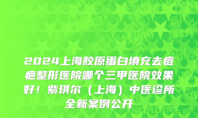 2024上海胶原蛋白填充去痘疤整形医院哪个三甲医院效果好!紫琪尔(上海)中医诊所全新案例公开