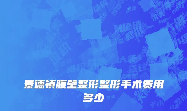 景德镇腹壁整形整形手术费用多少
