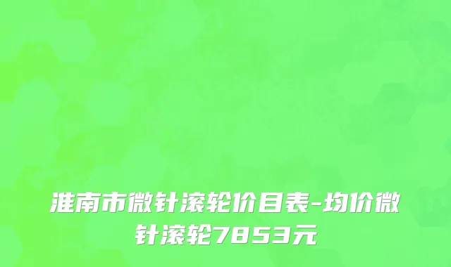 淮南市微针滚轮价目表-均价微针滚轮7853元