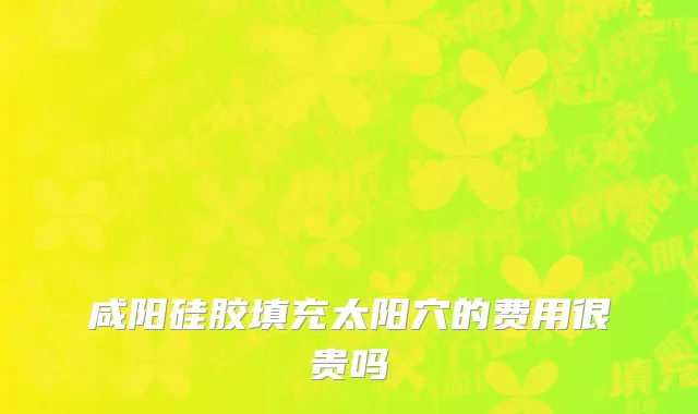 咸阳硅胶填充太阳穴的费用很贵吗
