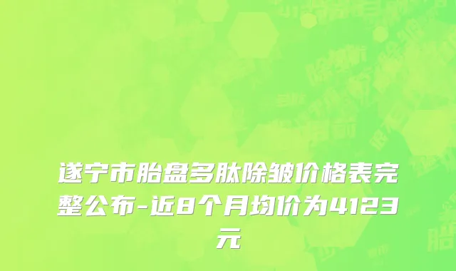 遂宁市胎盘多肽除皱价格表完整公布-近8个月均价为4123元