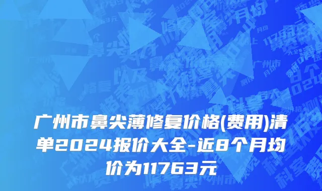 广州市鼻尖薄修复价格(费用)清单2024报价大全-近8个月均价为11763元