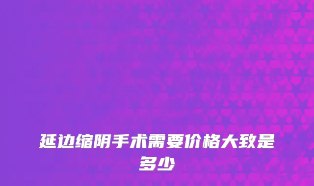 延边缩阴手术需要价格大致是多少
