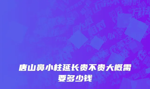 唐山鼻小柱延长贵不贵大概需要多少钱