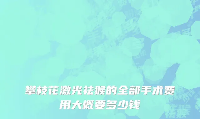 攀枝花激光祛猴的全部手术费用大概要多少钱