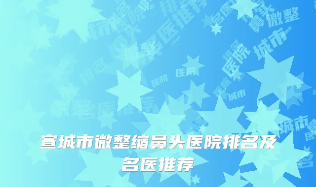 宣城市微整缩鼻头医院排名及名医推荐